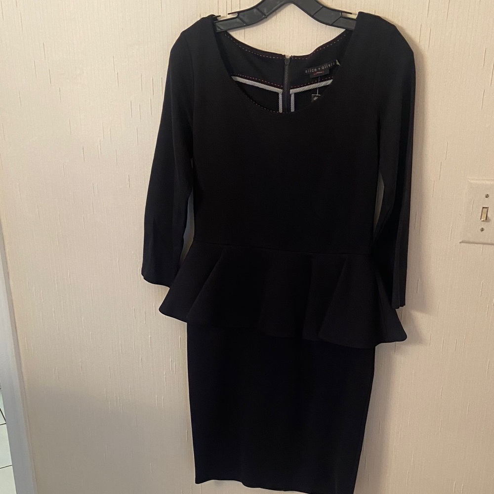 Alice + Olivia Elegant Black Peplum Dress